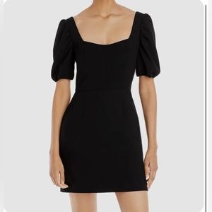 $138 French Connection Women's Black Sweetheart Neck Mini Dress Size 6 NWT